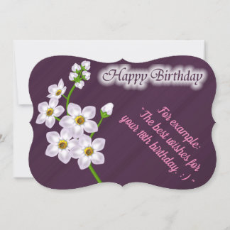 Elegante florale Geburtskarte