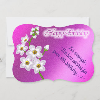 Elegante florale Geburtskarte