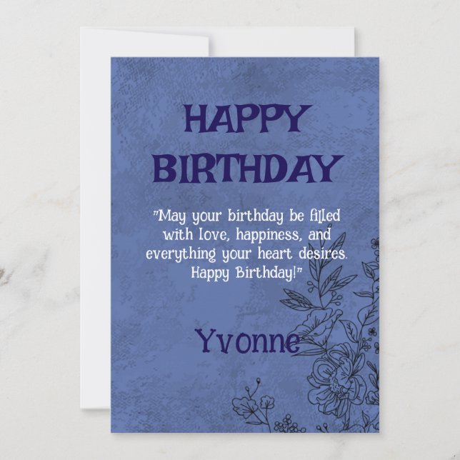 Elegante florale Geburtskarte Einladung (Vorderseite)