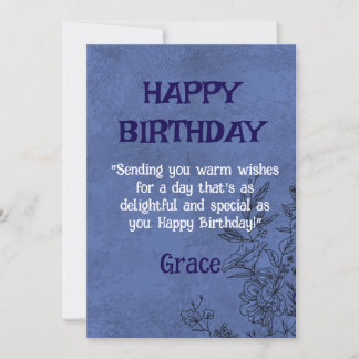 Elegante florale Geburtskarte Einladung