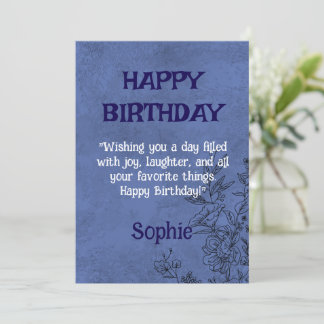 Elegante florale Geburtskarte Einladung