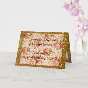 Elegante florale Geburtstagskarte Karte