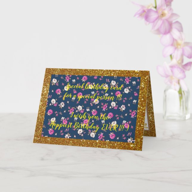 Elegante florale Geburtstagskarte Karte (Orchidee)