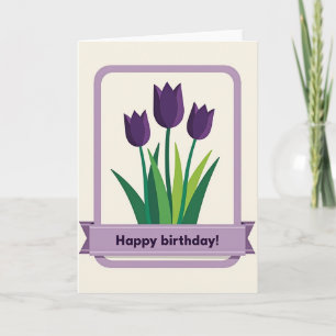 Elegante Florale Geburtstagskarte Karte