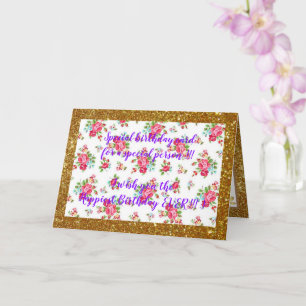 Elegante florale Geburtstagskarte Karte