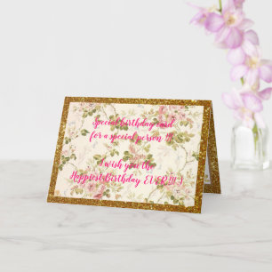 Elegante florale Geburtstagskarte Karte