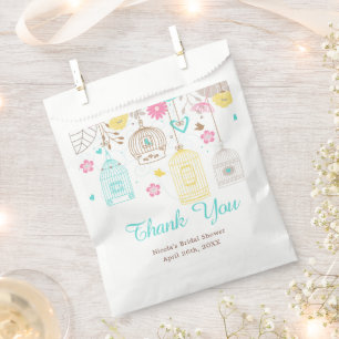 Elegante Florale Gelbe und Rosa Brautparty Geschenktütchen