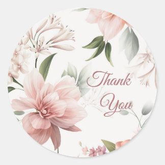 Elegante florale Geschenksticker Custom Runder Aufkleber