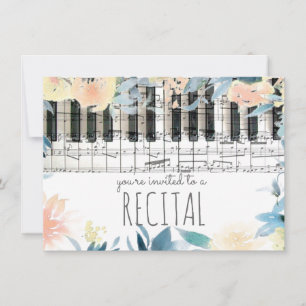 elegante, florale Girl-Musik Einladung