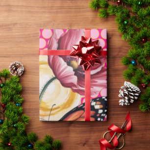 Elegante florale Grußkarte Geschenkpapier