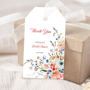 Elegante Florale Hochzeit-Dankeschön Geschenkanhänger