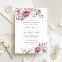 Elegante Florale Hochzeit in Rosé und Lila mit Grü