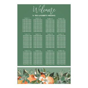 Elegante Florale Hochzeit mit Orangen und Blüten Fotodruck