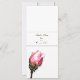 Elegante florale Hochzeit rosa Rose Einladung