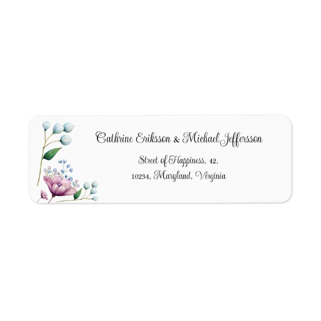 Elegante florale Hochzeit Soft Botanical Romance (Vorne)
