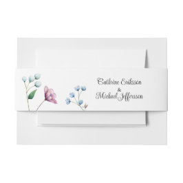 Elegante florale Hochzeit Soft Botanical Romance Einladungsbanderole