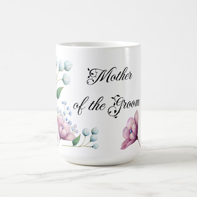 Elegante florale Hochzeit Soft Botanical Romance Kaffeetasse (Mittel)