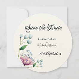 Elegante florale Hochzeit Soft Botanical Romance Save The Date