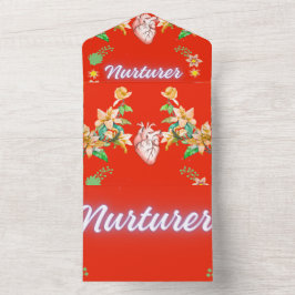 Elegante Florale Hochzeits-Einladung | Personalisi All In One Einladung