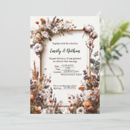 Elegante Florale Hochzeits-Einladungsvorlage Einladung