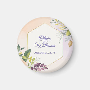 Elegante Florale Hochzeits-Einladungsvorlage Magnet