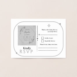 Elegante Florale Hochzeits-RSVP-Karte – Anpassbar Folienkarte