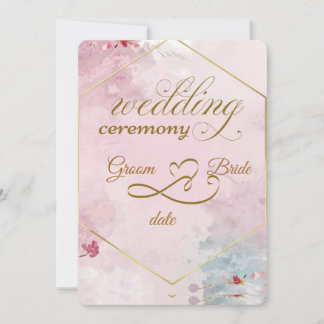 Elegante Florale Hochzeitseinladungskarte zum Ausd