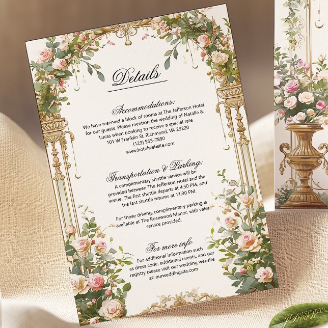 Elegante florale Hochzeitskarte (Von Creator hochgeladen)