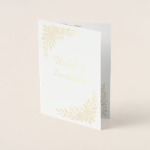 Elegante florale Hochzeitsnotiz Folienkarte