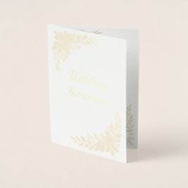 Elegante florale Hochzeitsnotiz Folienkarte
