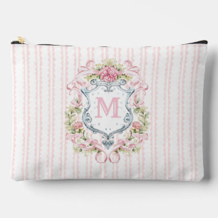Elegante florale Hochzeitswappen Zubehörtasche