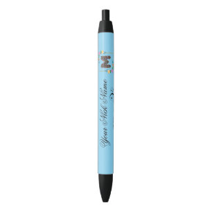 Elegante florale Initiale M Kugelschreiber