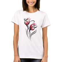 Elegante florale Linienkunst