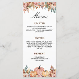 Elegante florale Menükarte für Veranstaltungen