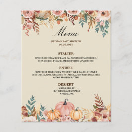 Elegante florale Menükarte für Veranstaltungen