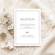 Elegante Florale Minimalistische Hochzeitsempfangs