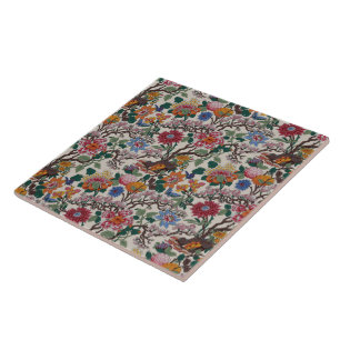 Elegante, florale Muster farbenfrohe trendige Blum Fliese