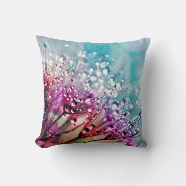 Elegante florale Nässe - Aussehendes Kissen (Vorderseite)