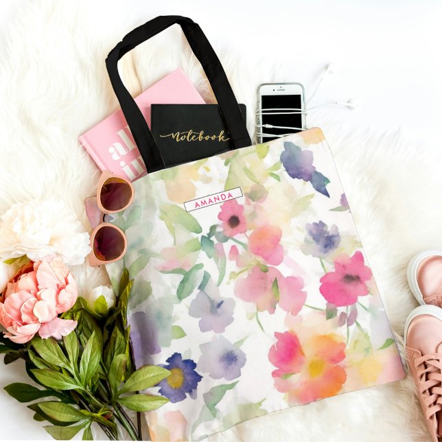 Elegante, florale Niedlich Trendy Chic Stilvolle T Tasche (Von Creator hochgeladen)