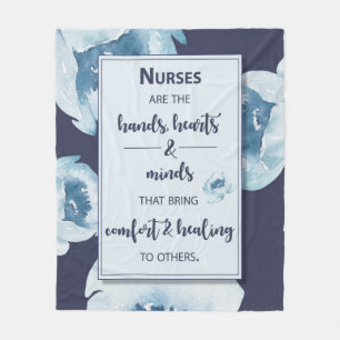 Elegante florale Nurses Day Fleece Blanket auf der