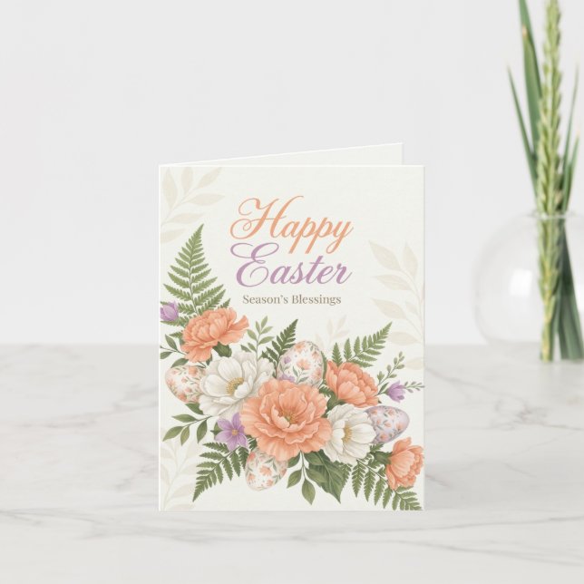 Elegante Florale Oster-Segen-Brunch-Einladung Einladung (Vorderseite)