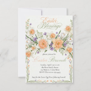 Elegante Florale Oster-Segen-Brunch-Einladung Einladung