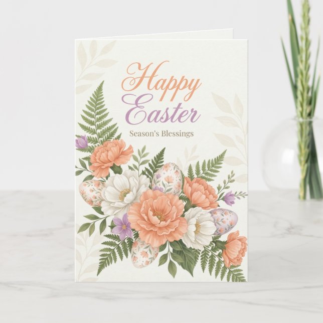 Elegante Florale Oster-Segen-Brunch-Einladung Karte (Vorderseite)