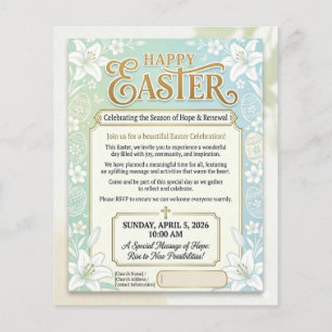 Elegante Florale Oster-Sonntags-Feier Kirchen-Fl Flyer
