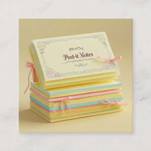 Elegante florale Post-it-Notizen - Personalisierte Quadratische Visitenkarte