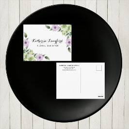 Elegante florale Postkarte | Anpassbare Vorlage