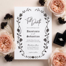 Elegante Florale Rose Gothic Bis-zu-Tod Hochzeit