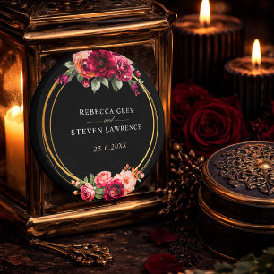 Elegante florale rote schwarze stimmungsvolle roma magnet