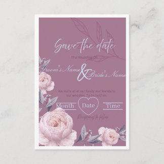 Elegante florale "Save the Date"-Hochzeitseinladun Einladung