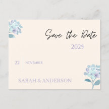 Elegante Florale Save-the-Date-Karte